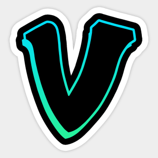 Letter V - Outline Sticker